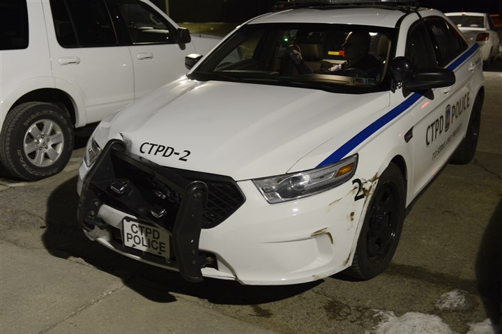 20150114rldRimer02-1 The Center Twp. Police Dept. cruiser that Roxanne Rimer, 27, escaped in. 