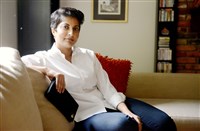  Rohini Shah, creator of Blu Salt handbags, holds one of her bags at her home in Upper St. Clair.