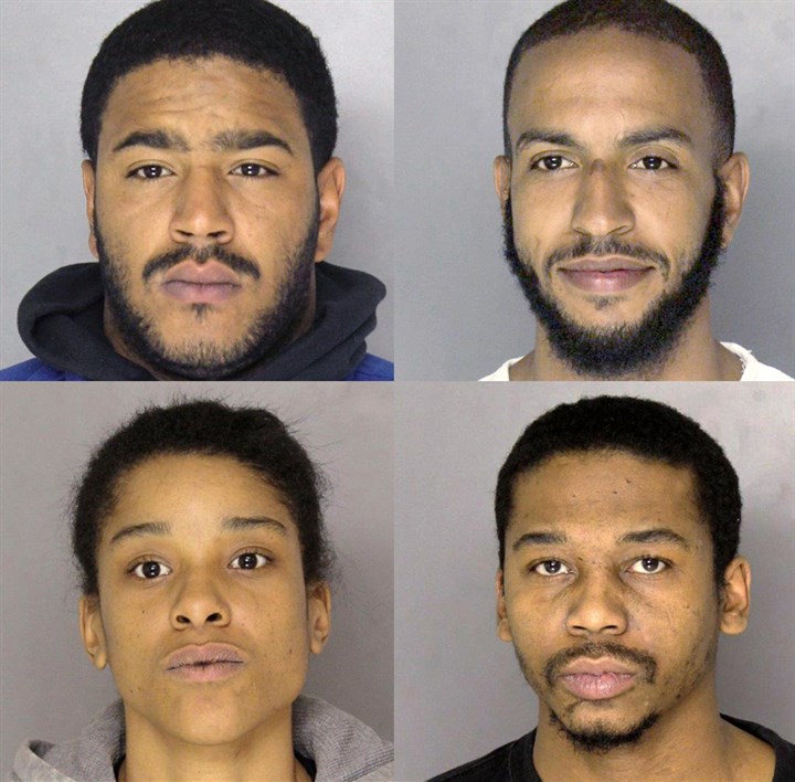 Wilkinsburgmugscc.jpg Wilkinsburgmugscc Individuals under investigation for shootings in Wilkinsburg at 1304 Franklin where six were killed. Clockwise from upper left, Justin Gomez, Ryan Gomez, Robert Thomas and Ashley Smith.
