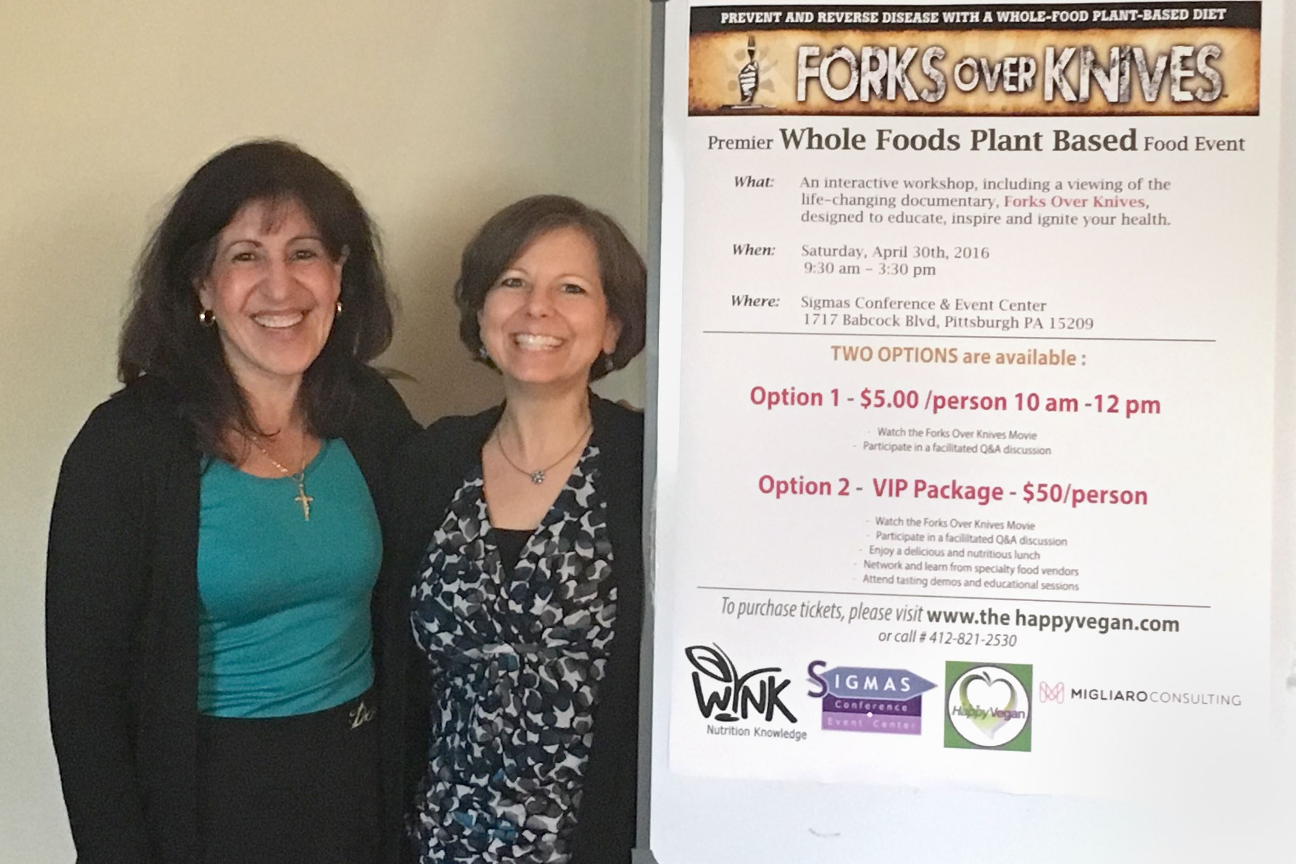 foodcolumn0430_happy_vegan Dietitian Mary Jo Costello, left, and Happy Vegan owner Sharon Gregory will speak at a healthy foods event on April 30. 