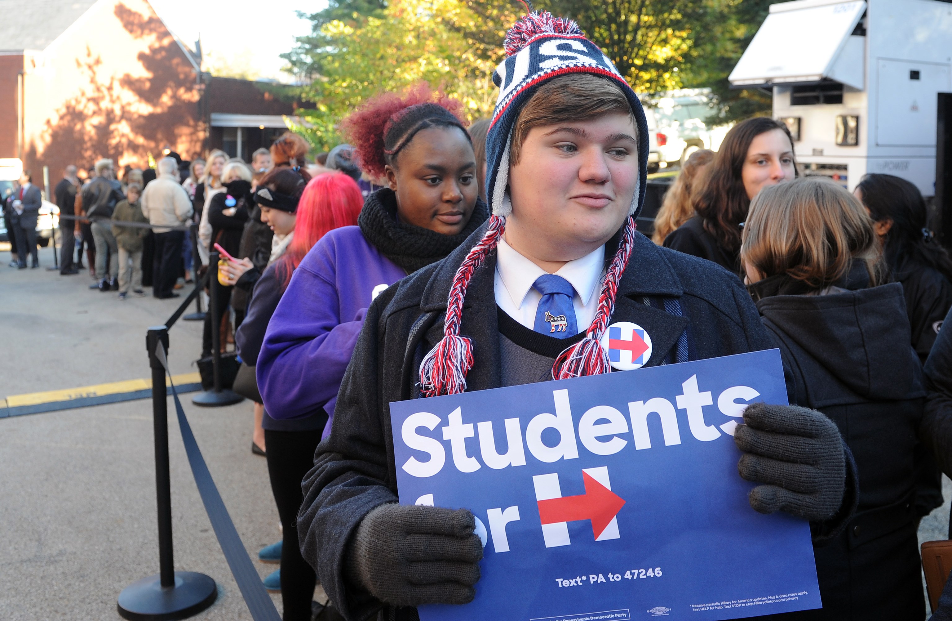 Millennials, 'fired up' for election, await Biden visit to Chatham campus