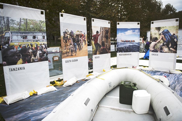 Refugee camp exhibition to open at Schenley Plaza