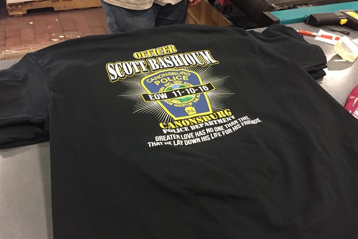 Police, businesses work to sell T-shirts to benefit slain Canonsburg officer