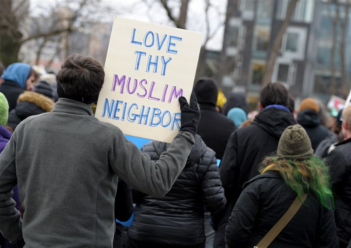 Pittsburgh protesters march against Trump's executive order on immigrants