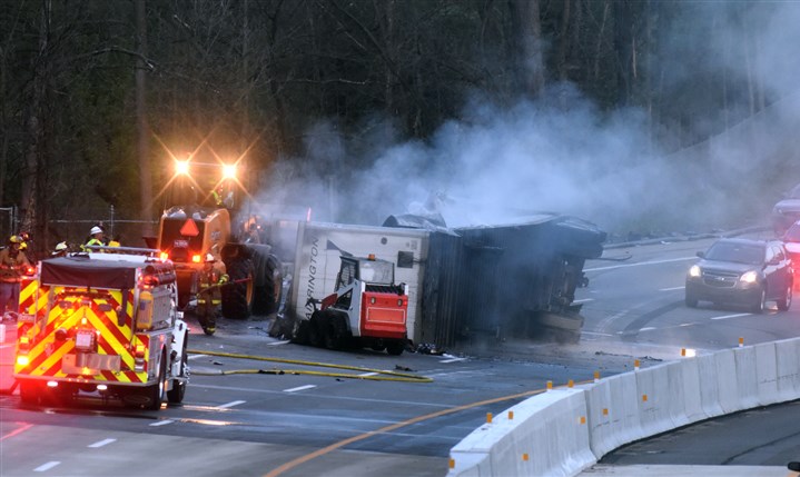 Tractor-trailer that crashed on Pa. Turnpike carried ads, but no first-class mail