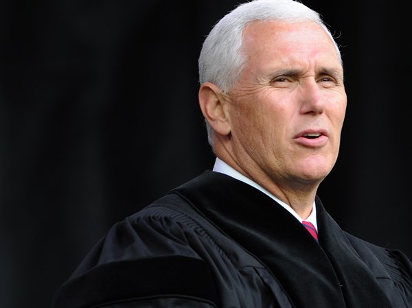 Pence avoids controversy in speech to Grove City graduates