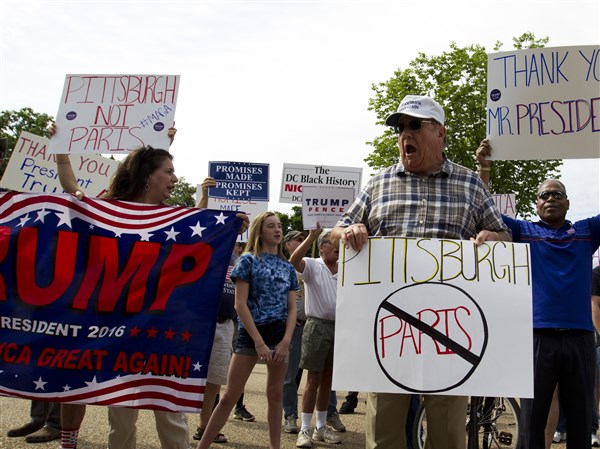 'Pittsburgh, not Paris': Dueling rallies today Downtown and in Washington, D.C.