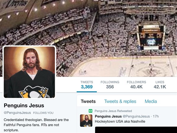 ‘Penguins Jesus’ blesses team’s Stanley Cup run