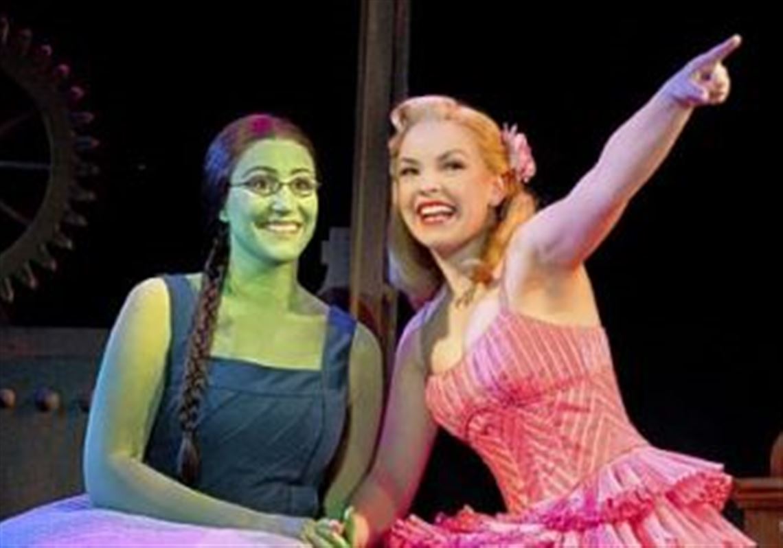 Anne Brummel, left, brings gusto to Elphaba, while Natalie Daradich's Glinda is full of perkiness in "Wicked."