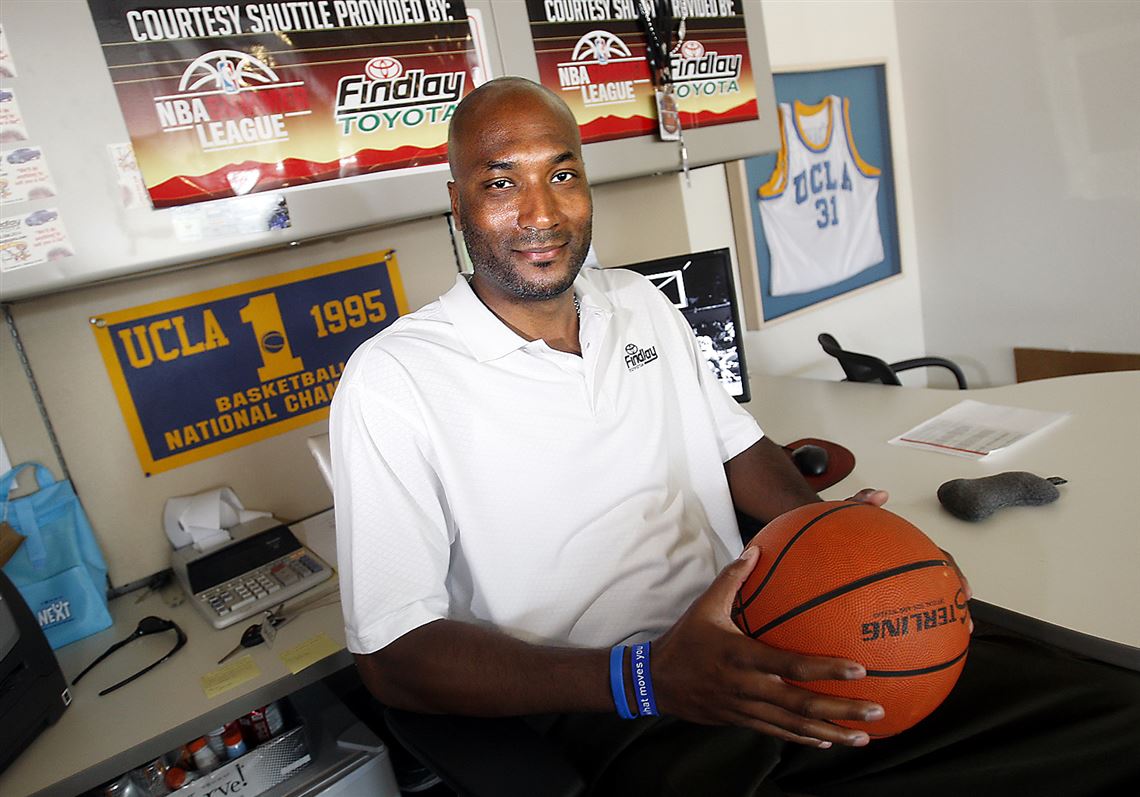 In this Sept. 18, 2010, file photo, former UCLA basketball player Ed O'Bannon Jr. sits in his office in Henderson, Nev. Five years after the former UCLA star filed his antitrust lawsuit against the NCAA, it went to trial June 9 in a California courtroom.