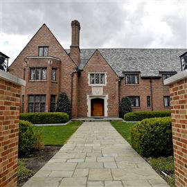 The former Beta Theta Pi fraternity house on Burrowes Road in State College, Pa., where Timothy Piazza died while pledging. The fraternity has since been banished by Penn State University.