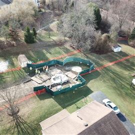 A fenced off sinkhole along stretch of the Mariner East pipeline in West Whiteland Township, brought attention and traffic to the Chester County location. Pipeline operator, Energy Transfer, reacted by hiring state constables to provide private security in the area. 