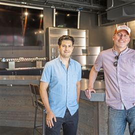 Executive chef Anthony Tripi, left, and general manager David Hood are bringing Rear End Gastropub & Garage to Etna in July. 